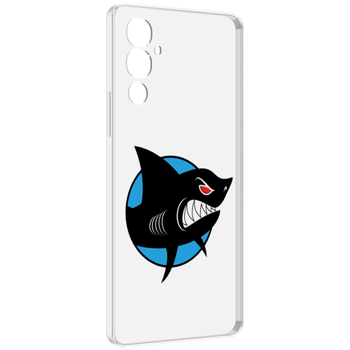 Чехол MyPads Злая-акула для Tecno Pova 4 задняя-панель-накладка-бампер