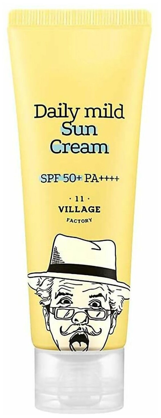 Village 11 Factory Солнцезащитный крем для ежедневного применения Daily Mild Sun Cream SPF50+ PA++++, 50 мл