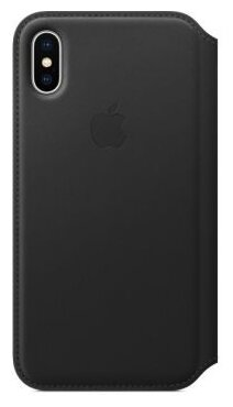 Чехол-книжка Apple Folio кожаный для iPhone X black
