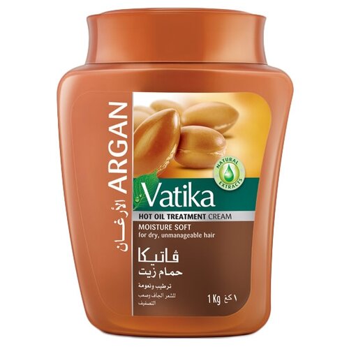 Dabur Vatika Маска для волос с маслом арганы Увлажнение и мягкость, 500 мл