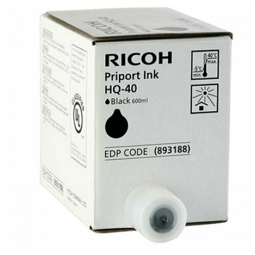 Чернила тип HQ-40 Ricoh JP4500 black (О) 5штХ600мл 817225/893188 краска желтая hq 40 jp 40 cpi 11 893188 817225