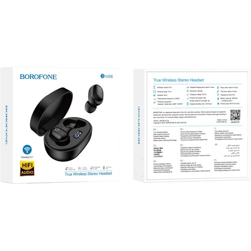 Наушники Borofone Manner BW06 Black 6974443380460 219900₽