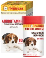 Витамины Пчелодар Апивитамины с маточным молочком для собак 100 шт.