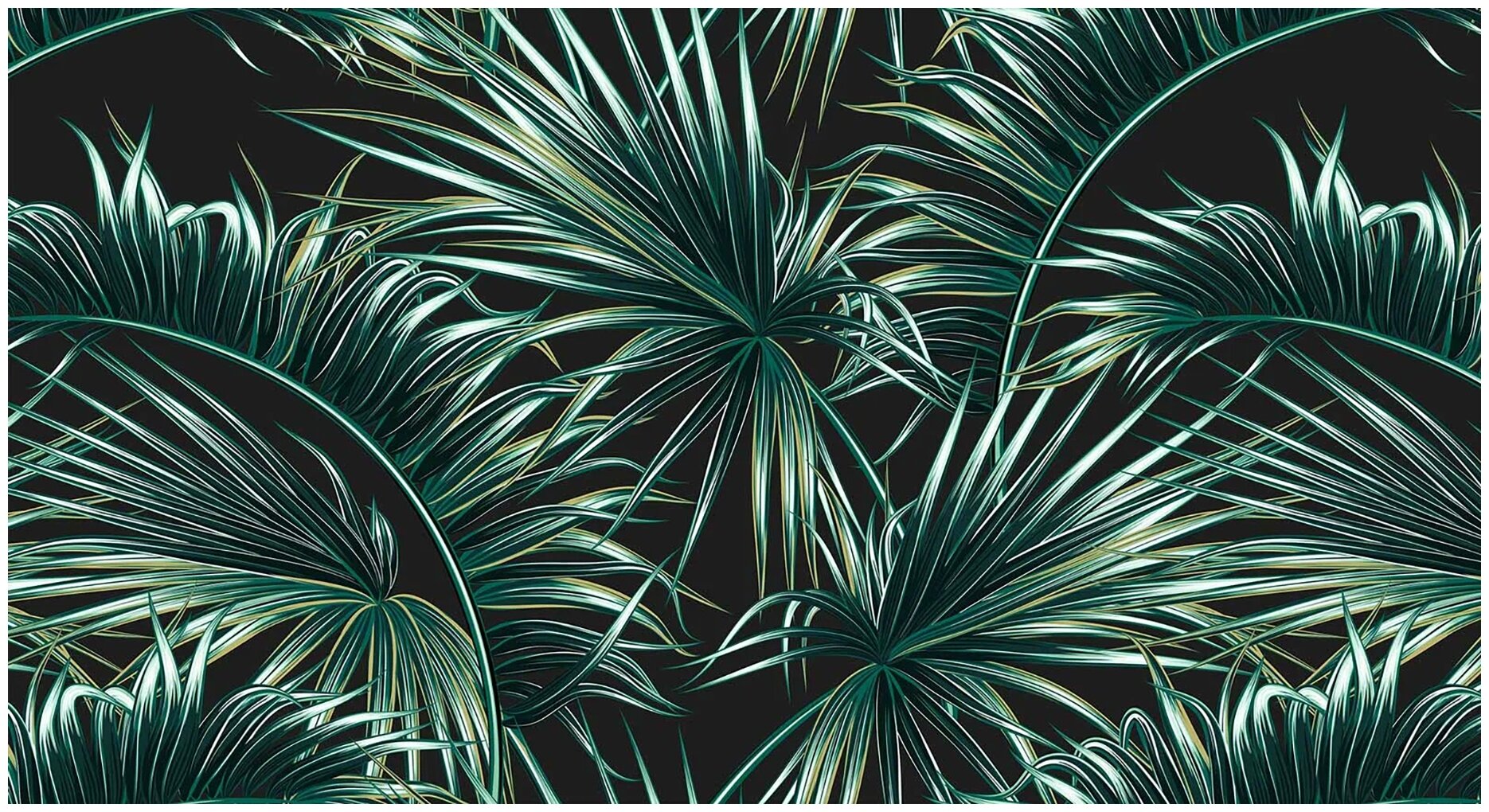 Фотообои винил на флизелиновой основе Barton Wallpapers Листья Пальмы 3Д N005
