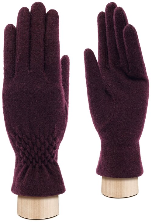 Перчатки LABBRA, шерсть, подкладка, размер 7.5, бордовый