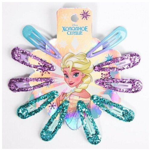 Набор заколок 10 шт бирюзовый Эльза Холодное сердце 623₽