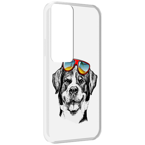 Чехол MyPads счастливая собака для Tecno Pova Neo 2 задняя-панель-накладка-бампер