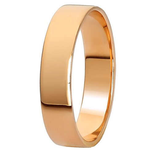 Кольцо обручальное Юверос, красное золото, 585 проба, размер 15.5