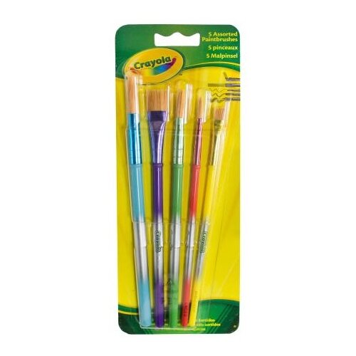 Набор кистей Crayola щетина, короткая ручка, 5 шт. (3007)