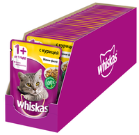 Корм для кошек Whiskas (0.085 кг) 24 шт. Мини-филе с курицей для взрослых кошек 0.085 кг 24