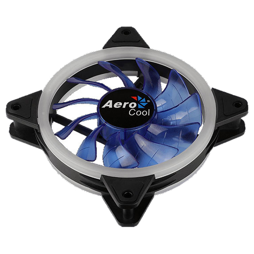 Вентилятор для корпуса AeroCool Rev, черный/синий/синяя подсветка вентилятор для корпуса aerocool frost 8 черный прозрачный rgb подсветка