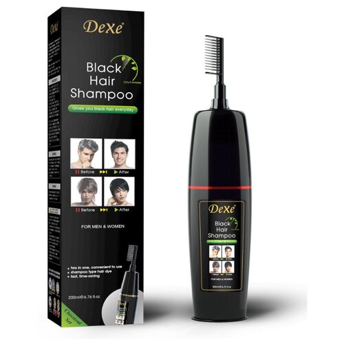 Шампунь (для мужчин) от седых волос Dexe Black Hair Shampoo, 180мл