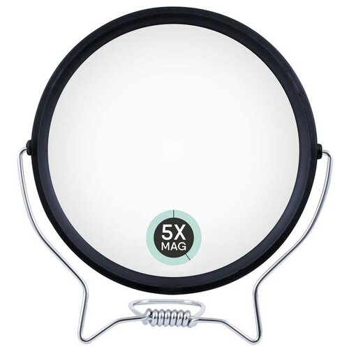 QVS зеркало косметическое настольное 82-10-1732 зеркало косметическое настольное 82-10-1732 черный серебристый 943₽