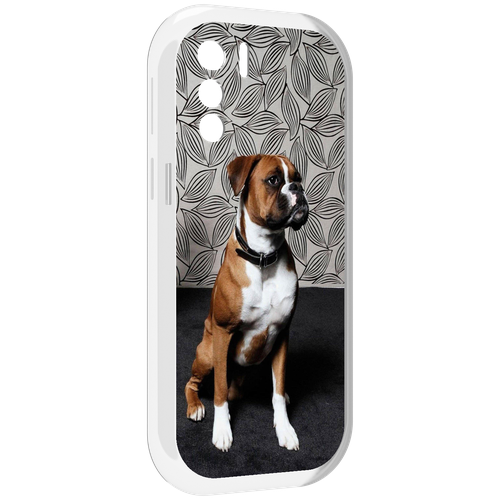 Чехол MyPads боксер собака для UleFone Note 13P задняя-панель-накладка-бампер