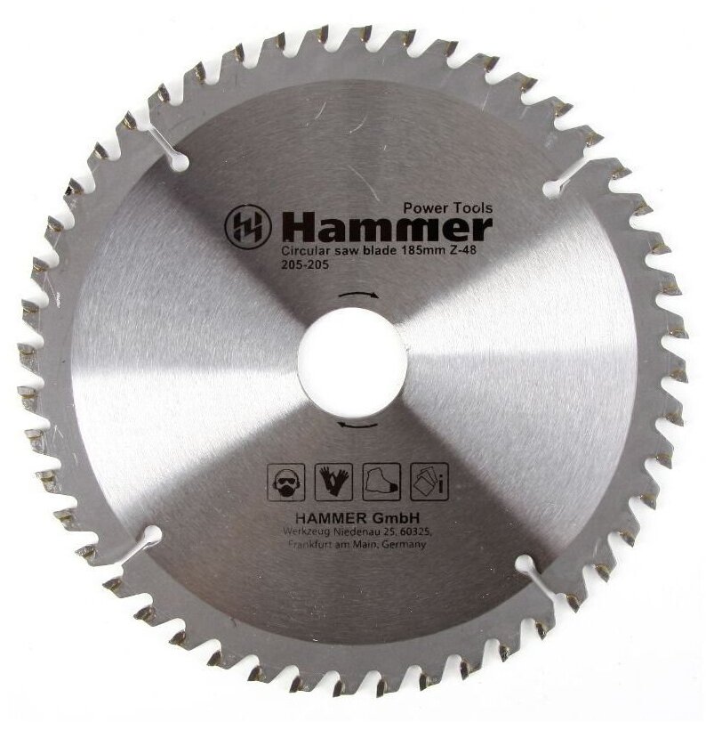 Диск пильный твердосплавный Hammer Flex 185х30 мм, 48 зуб.