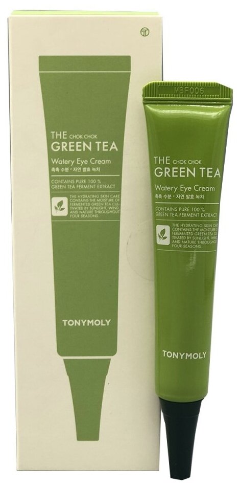 TONYMOLY THE CHOK CHOK GREEN TEA Watery Eye Cream Увлажняющий крем для кожи вокруг глаз с экстрактом зеленого чая