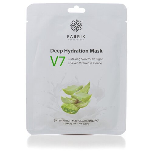 Тканевая маска для лица Fabrik V7 витаминная, с экстрактом алоэ, 40 г уход за лицом skailie маска тканевая натуральная с экстрактом алоэ вера