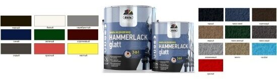 Эмаль на ржавчину Dufa Н0000004454, Premium Hammerlack 3 в 1, 0.75 л, гладкая черная RAL 9005