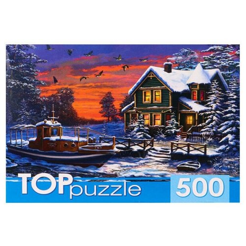 TOPpuzzle. Пазлы 500 элементов. ХТП500-6818 Зимний пейзаж