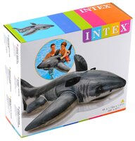 Надувная игрушка-наездник Intex Акула 57525 серый