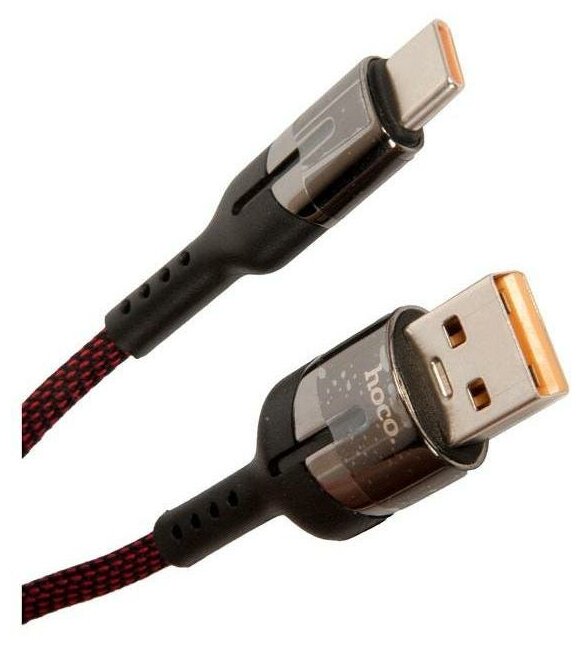 Cable / Кабель USB HOCO U68 Gusto для Type-C, 50W, 5.0 A, длина 1.2 м, черный