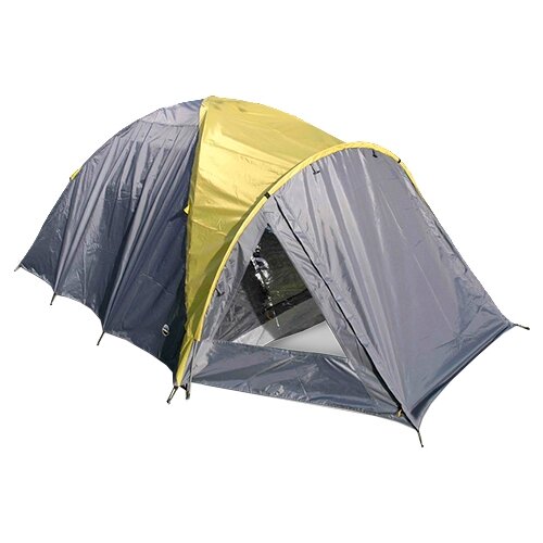 палатка кемпинговая четырёхместная acamper monsun 4 серый Палатка кемпинговая четырёхместная Greenhouse FCT-43, серый