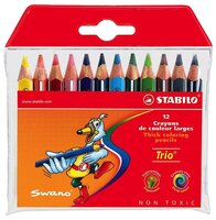 STABILO Цветные карандаши Trio thick short 12 цветов (205/12-01)