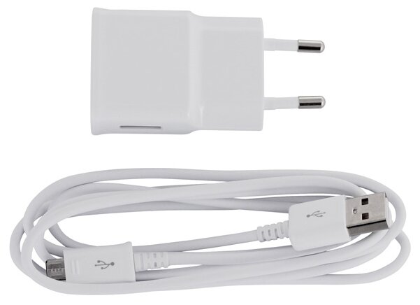 Сетевая зарядка Samsung EP-TA20 + кабель microUSB, белый фото 6