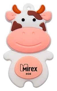 Флеш накопитель 8GB Mirex Cow, USB 2.0, Персиковый 13600-KIDCWP08