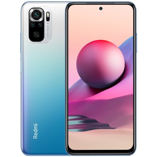 Смартфон Xiaomi Redmi Note 10S 6/128 ГБ Global, Dual nano SIM, синий океан смартфон xiaomi redmi 10c 4 128 гб global dual nano sim синий океан