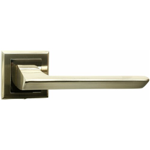Ручка дверная на квадратной розетке BUSSARE , ASPECTO A-64-30 S.CHROME, Сатинированный хром