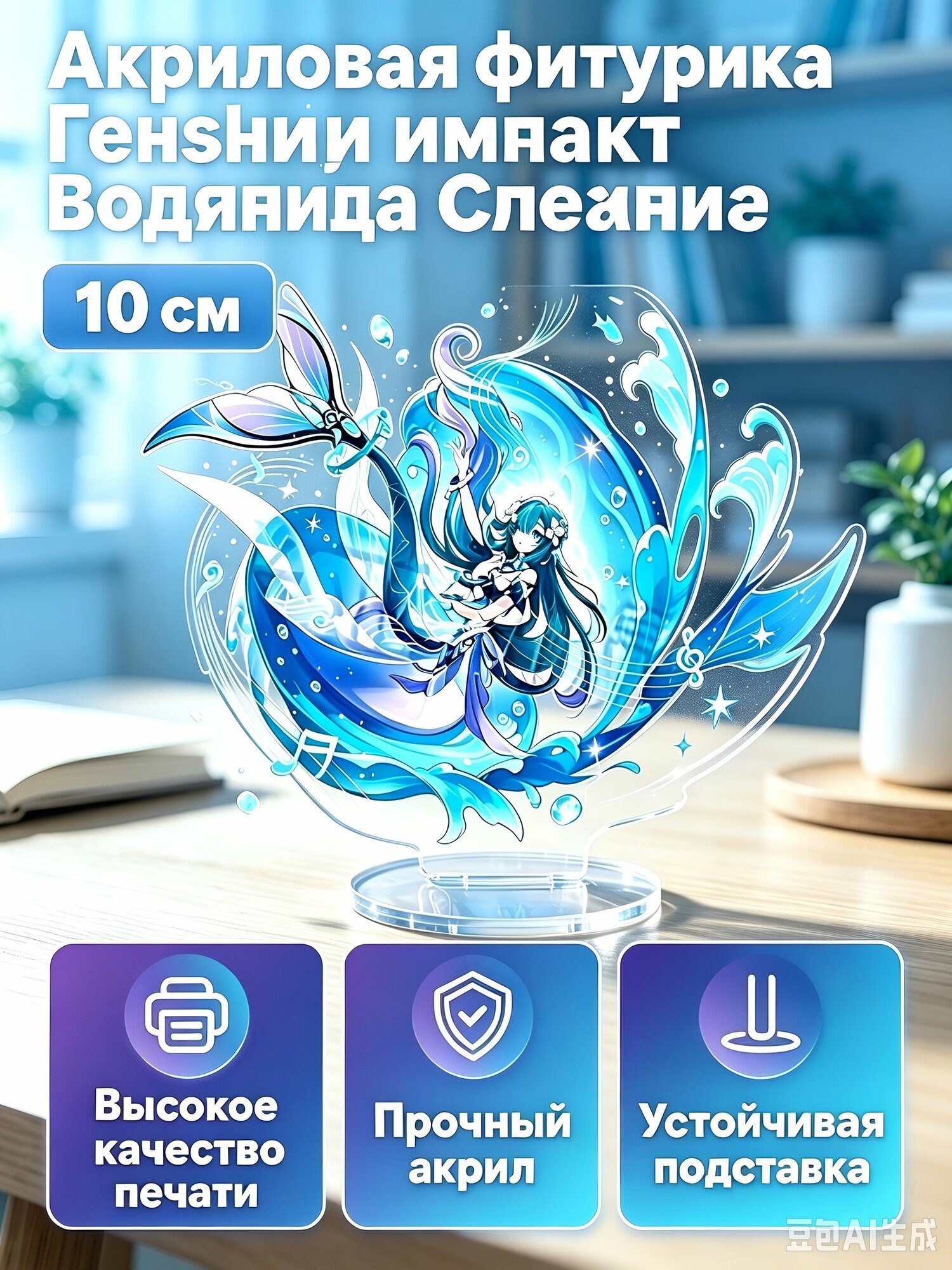 Акриловая фигурка Геншин импакт Водяница Снежная