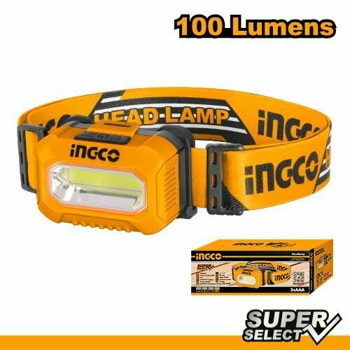 Налобный светодиодный фонарь 100 Лм INGCO HHL013AAA5 SUPER SELECT