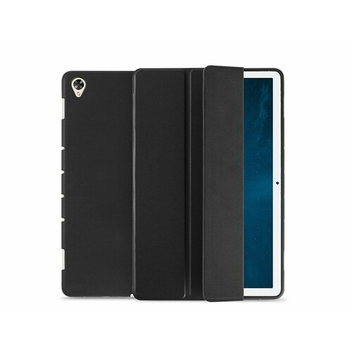 чехол книжка mypads из кожи с функцией засыпания для huawei matepad 11 dby w09 2021 черного цвета Защитный чехол-книжка MyPads из импортной кожи с функцией засыпания для Huawei MatePad T 10s LTE, Т10 LTE /WiFi (2020) / MatePad C5e (AGS3K-L09) че.