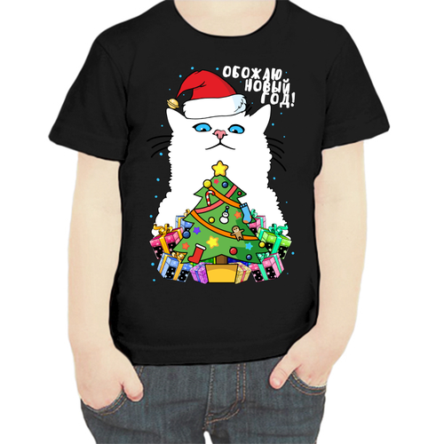 фото Футболка , размер 104, черный нет бренда