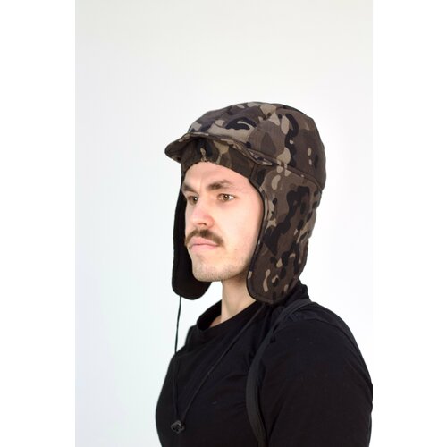 фото Шапка ушанка idcompany, размер 60, коричневый