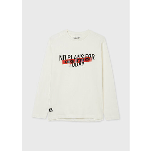 фото Лонгслив nukutavake, размер 140 (10 лет), белый