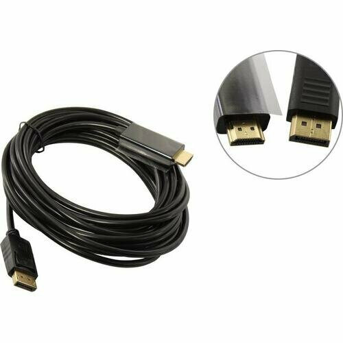 Кабель DisplayPort -> HDMI Exegate EX-CC-DP-HDMI-5.0 кабель displayport displayport exegate ex cc dp 3 0 v1 2 3м чёрный