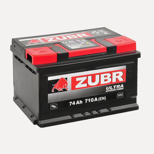 Изображение товара Аккумулятор ЗУБР ULTRA 74 Ач 710А О/П ZU740