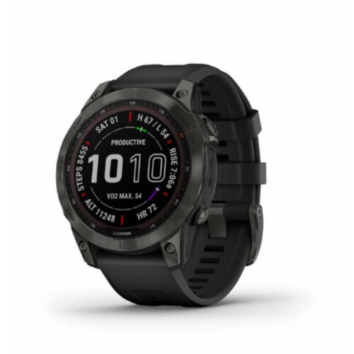 Fenix 7 Sapphire Solar Carbon Gray DLC Titanium with Black Band 71G016914 уценка