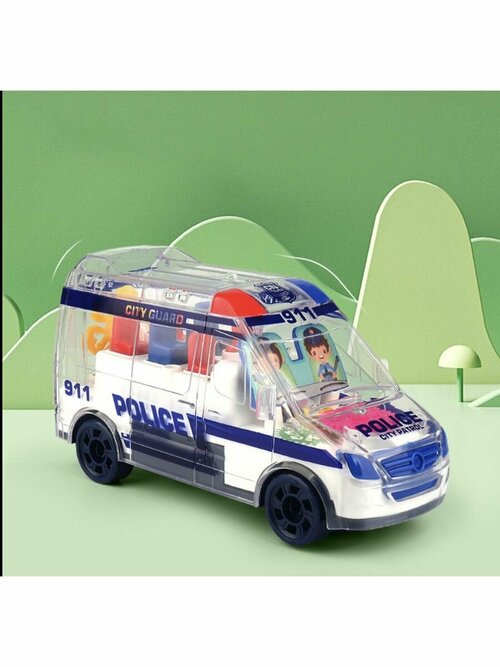 Автомобиль игрушечный прозрачный полиция
