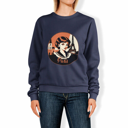 Свитшот ROLY, средней длины, размер S, синий