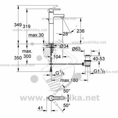 Смеситель для раковины GROHE - фото №15