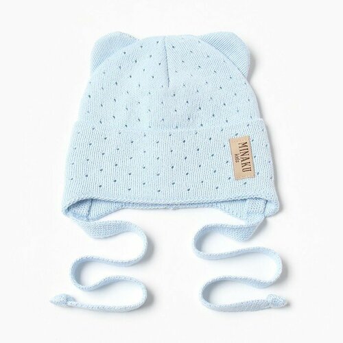 фото Шапка minaku, размер 42-44, голубой