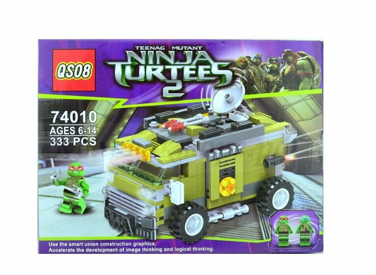Конструктор 74010 Черепашки Ниндзя Ninja Turtle Автобус черепашек, 333 дет.