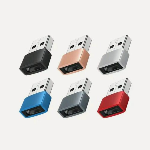 Изображение товара Переходник (адаптер) male USB-A / female USB-C, OTG, переходник USB-C (мама) / USB-A (папа)