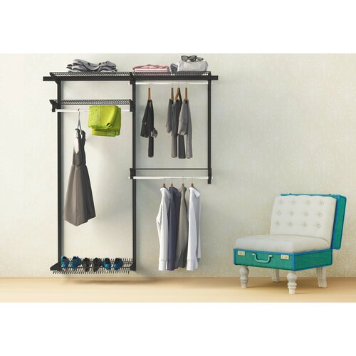 Черная модульная гердеробная система 121 см