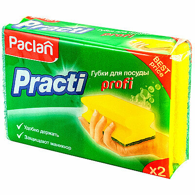 Paclan Губки для посуды Practi Profi, 2шт.