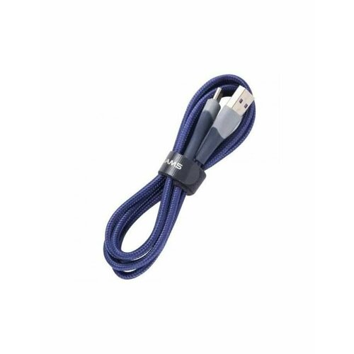 Дата-Кабель USAMS US-SJ542 U77 USB - Type-C, 3А, с подсветкой, нейлоновая оплетка (1,2 m), синий (SJ542USB02) дата кабель usams us sj542 u77 usb type c 3а с подсветкой нейлоновая оплетка 1 2 m черный sj542usb01