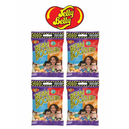 Jelly Belly, Драже жевательное, ассорти Bean Boozled, 4 шт по 54 г